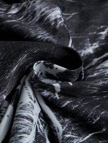 ROMWE MEN Men's Gothic Style Printed Drawstring Waist Pants - Multicolor - View 7