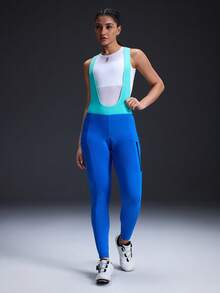Powerista Women's Cropped Bib Cycling Pants - Royal Blue - View 3