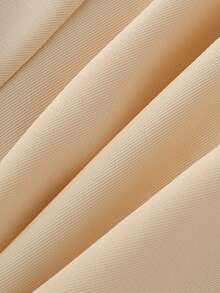 Franclia High-Waisted A-Line Wide Leg Women's Pants With Double-Breasted Buttons And Frill Trim, Slimming, Spring/Autumn New Style - Apricot - View 3