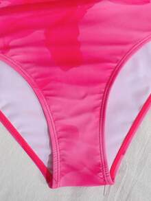 SHEIN Tween Girl Tropical Floral Print Ruffle Hem Asymmetric Dress