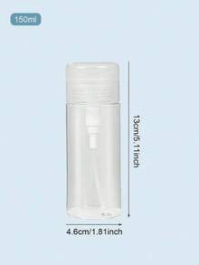 100ml/120ml/150ml/200mlRefillable Pump Bottle, Makeup Remover Oil Pump Bottle, Toner Hydrating Travel Refill Bottle, Empty Bottle Without Other Contents, Do Not Fill With Liquids Over 60°C To Avoid Deformation,Container,Bathroom - White - View 6
