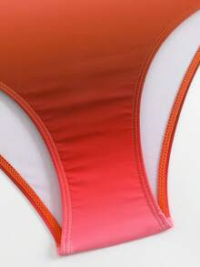 Bonvoyette Ombre Red Mesh Starfish Bikini Set - Red - View 8