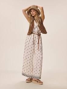Dép xăng đan đế cao Styleloop dành cho nữ, kiểu dáng bohemian, phong cách nghỉ dưỡng, dép bít mũi gót nhọn bằng vải canvas kiểu Pháp cổ điển, thích hợp cho mùa hè, mang đến không khí nghỉ mát, đồ dùng cần thiết khi đi du lịch. - Đồng - Xem 3