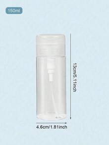 100ml/120ml/150ml/200mlRefillable Pump Bottle, Makeup Remover Oil Pump Bottle, Toner Hydrating Travel Refill Bottle, Empty Bottle Without Other Contents, Do Not Fill With Liquids Over 60°C To Avoid Deformation,Container,Bathroom - White - View 10