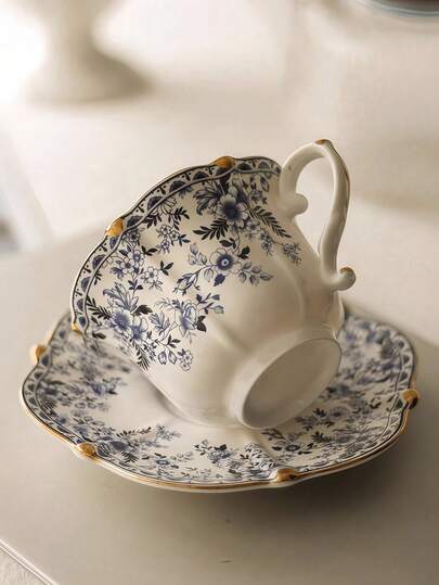 1件套复古欧式奢华陶瓷咖啡/茶杯套装，下午茶套装，优雅家居用品