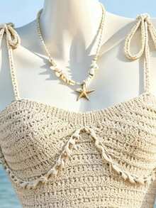 Selianne Elegant Tie-Waist Women's Dress, Spring/Summer - Khaki - View 3