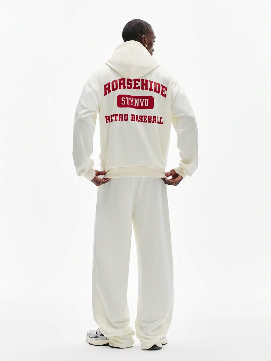 STYNVO Bộ áo hoodie dài tay in chữ dành cho nam và quần thể thao, bộ áo hoodie nam, bộ đồ thể thao nam, bộ đồ thể thao màu trắng dành cho nam, bộ áo hoodie và đồ thể thao, bộ áo hoodie nam. - Màu be - Xem 1