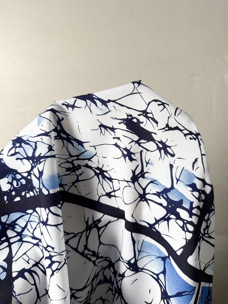 Plus Size Summer Casual Patchwork Print V-Neck Short Sleeve Dress/Spring/Vacation/Flower Navy Blue Plus Size Dress Plus Size Summer Dress  Floral Dress Vacation Outfits Women Holiday Outfits For Women Beach Vacation Outfits For Women