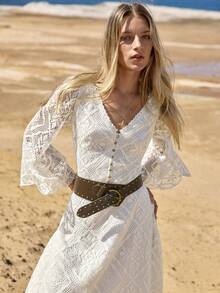 MOTF STUDIO WOMEN'S HOLLOW OUT LONG DRESS, SUMMER VACATION