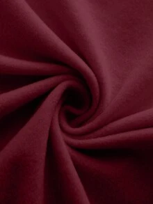 SHEIN Franclia 时尚新款高品质长袖拉链连帽连体衣，带抽绳装饰，女款 - 酒紅色 - 查看 6