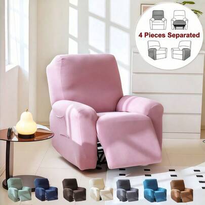 Juego completo de fundas elásticas separadas para reposabrazos, respaldo y cojín de sillón reclinable, protector de funda para sofá