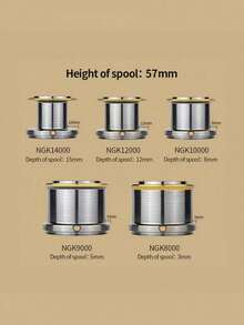 OKUMA Metal NGK8000 -14000 Spinning Reel 48 Ratio 16 Plus 1BB Max Drag 25kg Long Distance Casting Surf Fishing Reel Powerful Saltwater - Multicolor - View 9