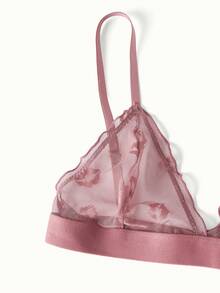 Bonmuse 5pcs Set Women's Solid Color Lip Ruffled Wireless Triangle Cup Comfortable Sexy Bra And Panty Setfor Summerfor Summer - Multicolor - View 4