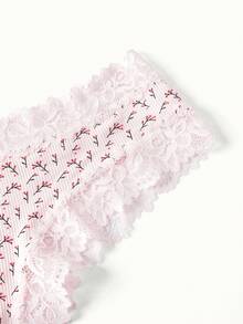 Bonmuse 5pcs/Pack Women's Sexy Lace Patchwork Seamless Low-Rise Thong Panties, Soft, Comfortable, Breathable, Suitable For Yoga, Sports And Daily Wear - Multicolor - View 13