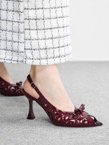 CUCCOO BIZCHIC 女士高跟凉鞋 - 復古酒紅色 - 查看 3