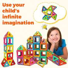 Zazumi Children's Magnetic Building Blocks Set 38/78/108pcs, Stem Education Building Toys, ABS Material, Better Cultivate Children's Hands On Ability, Children's Creative Learning Puzzle Gift, Suitable Gift For Kids 3+ Years Old , Birthday - Multicolor - View 8