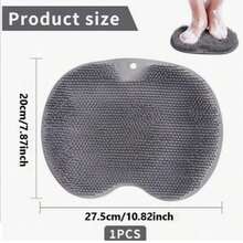 1件装硅胶足部按摩器和磨砂垫套装，适用于浴室（粉色）——可用于沐浴、背部按摩和足部按摩。硅胶防滑垫，浴室地垫，家居浴室装饰，秋季装饰，返校季装饰 - 彩色 - 查看 2