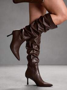 CUCCOO SZL Women's Fashion Pointed Toe High Heel Over-The-Knee Boots Valentine's Day