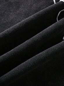 ROMWE MEN Street Life Men's Casual Fashionable Street Graphic Print Washed Tank Top, Summer - Black - View 8