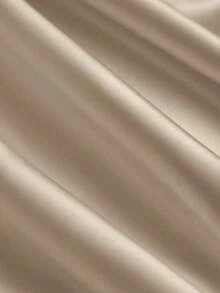 GlowEve Robe mi-longue à manches longues avec décoration en satin et ceinture - Kaki - Voir 3