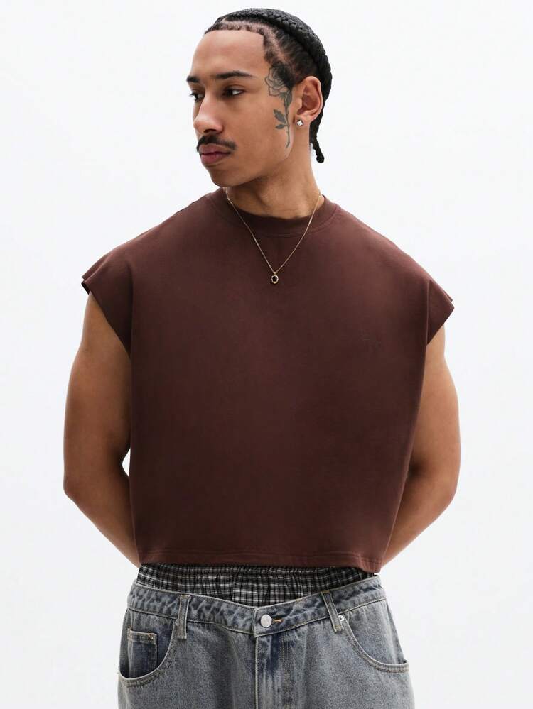 Graphic Tank With Text Print