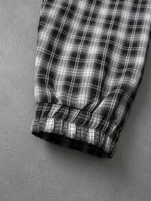 PAVTROS Áo khoác nam kẻ caro dáng casual có khóa kéo - Nhiều màu - Xem 4