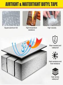 3m 5m 10m Butyl Aluminum Foil Tape Waterproof Leak Repair For RV Awning Window Glass Roof Boat Pipe Sealing Must Have Heavy Duty Tool - Multicolor - View 3