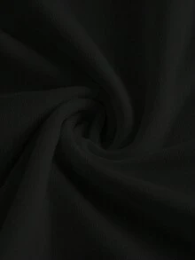 SHEIN Essnce 大码女装春夏时尚休闲舒适百搭日常修身方领黑白短袖T恤2件装，女士夏季穿搭，可爱夏日上衣，外出上衣，修身上衣，打底衫 - 黑色 - 查看 10