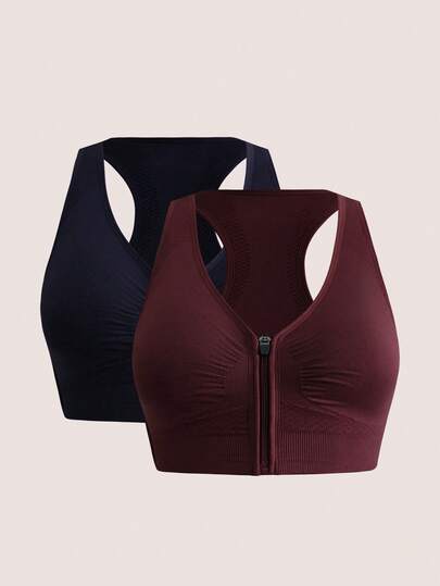 Musera Sport 运动无缝塑形拉链运动文胸多件装 冬季运动健身锻炼