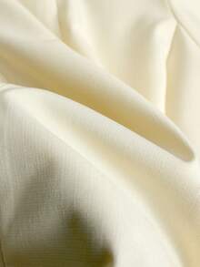 GlowEve 时尚新款纯色领带装饰腰部A字短裙，通勤时尚，优雅休闲办公A字裙，派对，假日，精致日常通勤，约会 - 淡黃色 - 查看 4