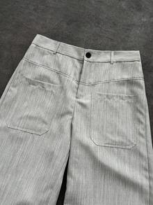 Manfinity Dauomo Quần nỉ nam in chữ kiểu dáng thường ngày - Màu Xám nhạt - Xem 4
