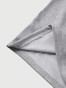 Essentials Quần short nam mùa hè, phong cách thường ngày, thời trang đường phố, thêu họa tiết ngọc trai giả, cạp chun có dây rút. - Màu Xám nhạt - Xem 4