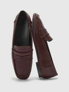 CUCCOO BIZCHIC Korean Style Flat Mule Slippers For Women, Square Toe Slip-On Backless Casual Sandals, Versatile For Spring & Summer Valentine's Day - Brown - View 10