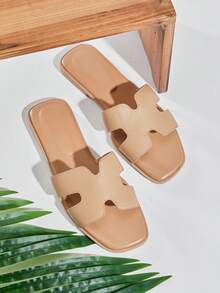 SHUZIA Sandale plate confortabile pentru femei, de zi cu zi, de vară, pentru vacanță, casual