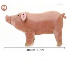 1pc Pink Cute Lifelike Simulation Pig/Cat/Dog Toy For Stress Relief - Pink - View 10
