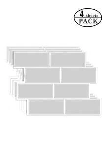 Bộ 1 miếng dán tường tự dính chống thấm nước, chống dầu mỡ, thích hợp trang trí nhà cửa, nhà bếp và phòng tắm, dễ dàng bóc dán, phù hợp với nhà thuê. - Màu Xám nhạt - Xem 9