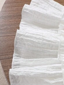 2pcs/Set Young Women's Fashionable & Versatile Cap Sleeve Top And Cake Skirt Set, Suitable For Summer - White - View 4