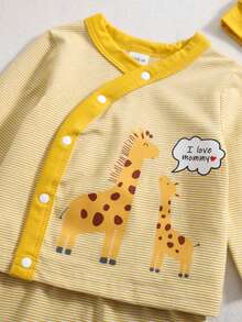 Newborn Baby Special Design Hip Dysplasia Long Sleeve Knit Pajama Set, All Season