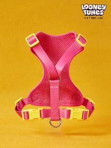 LOONEY TUNES X PETSIN 宠物卡通花卉图案休闲胸背带 - 玫瑰紅 - 查看 8