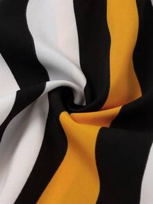 SHEIN Young Girl Striped Print Belted Cami Jumpsuit - Multicolor - View 8