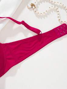 DesireSculpt Women's Solid Color Underwire Bra - Burgundy - View 8