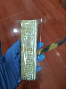 500cm Neckline Cuff Trim Jacquard Bohemian Style Hem Ribbon Trim Belt Clothing Accessories Fabric Lace Trim Jacquard Trim. - Gold - View 3