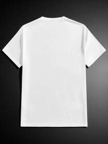 HIMLAND 男士纯色简约休闲圆领短袖针织T恤白色T恤男士白色T恤空白T恤白色T恤男士白色T恤