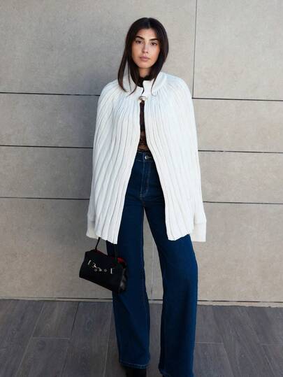 Hitanina 女士优雅优质针织开衫，金属纽扣设计，简洁大方，适合秋冬