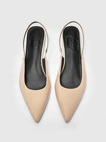 CUCCOO BIZCHIC Sapatilhas femininas casuais e versáteis de bico fino para o dia a dia - Damasco - Ver 2