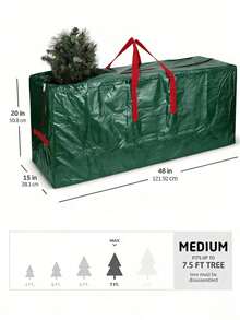 Large Capacity PE Christmas Tree Storage Bag – Waterproof & Woven Fits 7-9 Ft Trees Perfect Gift For Christmas & New Year - Multicolor - View 2