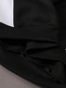 STYNVO Men's Plus Size Black Long Sleeve Raglan Sweatshirt And Regular Length Pants Set With Side Stripes For Gym And Commuting - Black - View 7