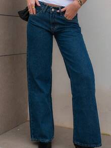 Hitanina Women's Light-Colored Casual Denim Jeans - Medium Wash - View 6