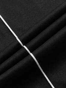 PAVTROS Men's Casual Fashion Street Contrast Piping Zip-Up Jacket And Drawstring Waist Long Pants Set, Spring/Autumn - Black - View 7