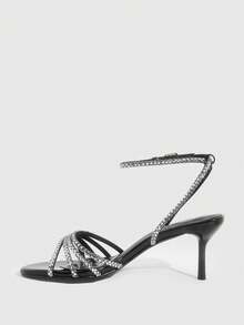 CUCCOO SZL Giày sandal cao gót nữ, thích hợp để mang hàng ngày. - màu đen - Xem 4